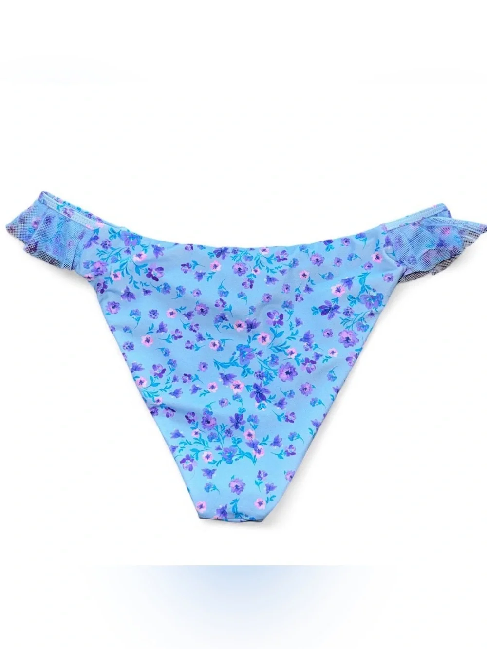 Beach Riot blue floral bikini bottom